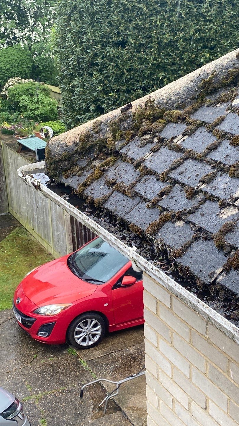 Roof Clean - Moss Removal using Honda 15lpm Low Pressure Washing Machine by Ges Exterior Cleaning ltd