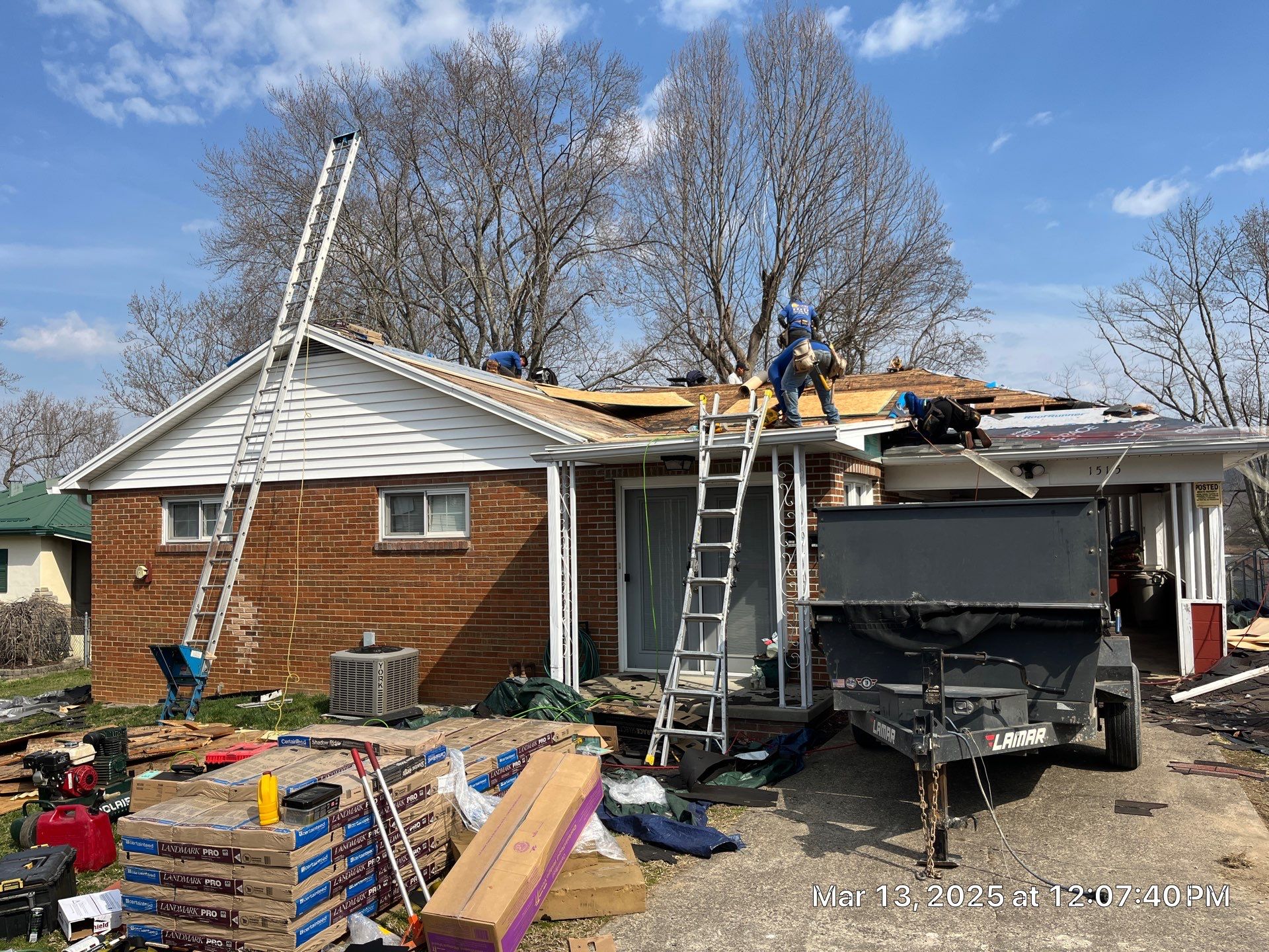 Residential Roofing Installation using Certainteed Landmark Pro Shingles by Fahey Roofing + Contracting