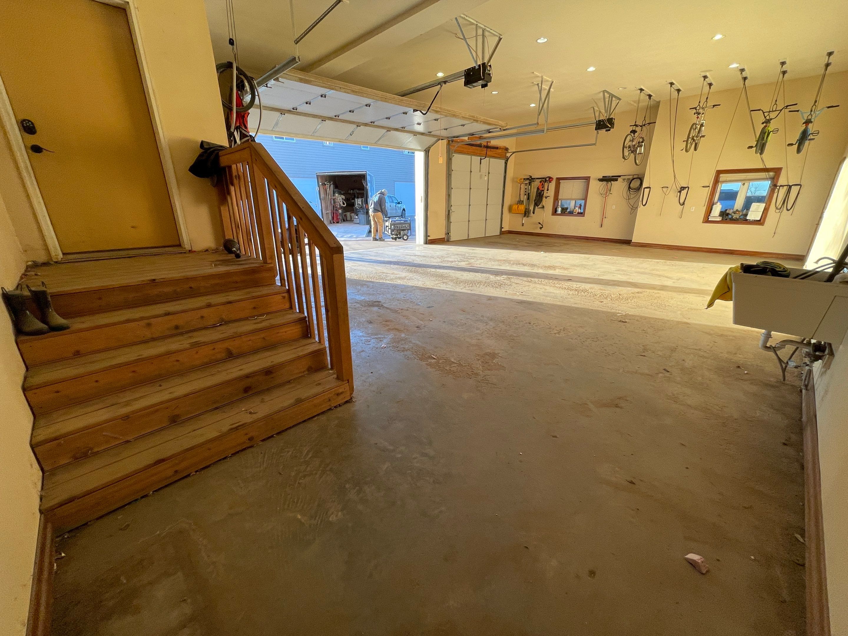 Garage using Slate Stone by Select Painting, Coatings & Garage Cabinets