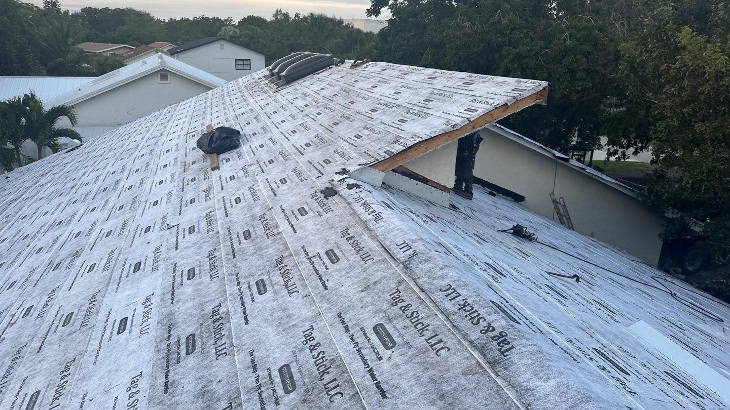 Residential Roofing Installation using 1" Nail strip metal roof by BLUES BROTHERS ROOFING