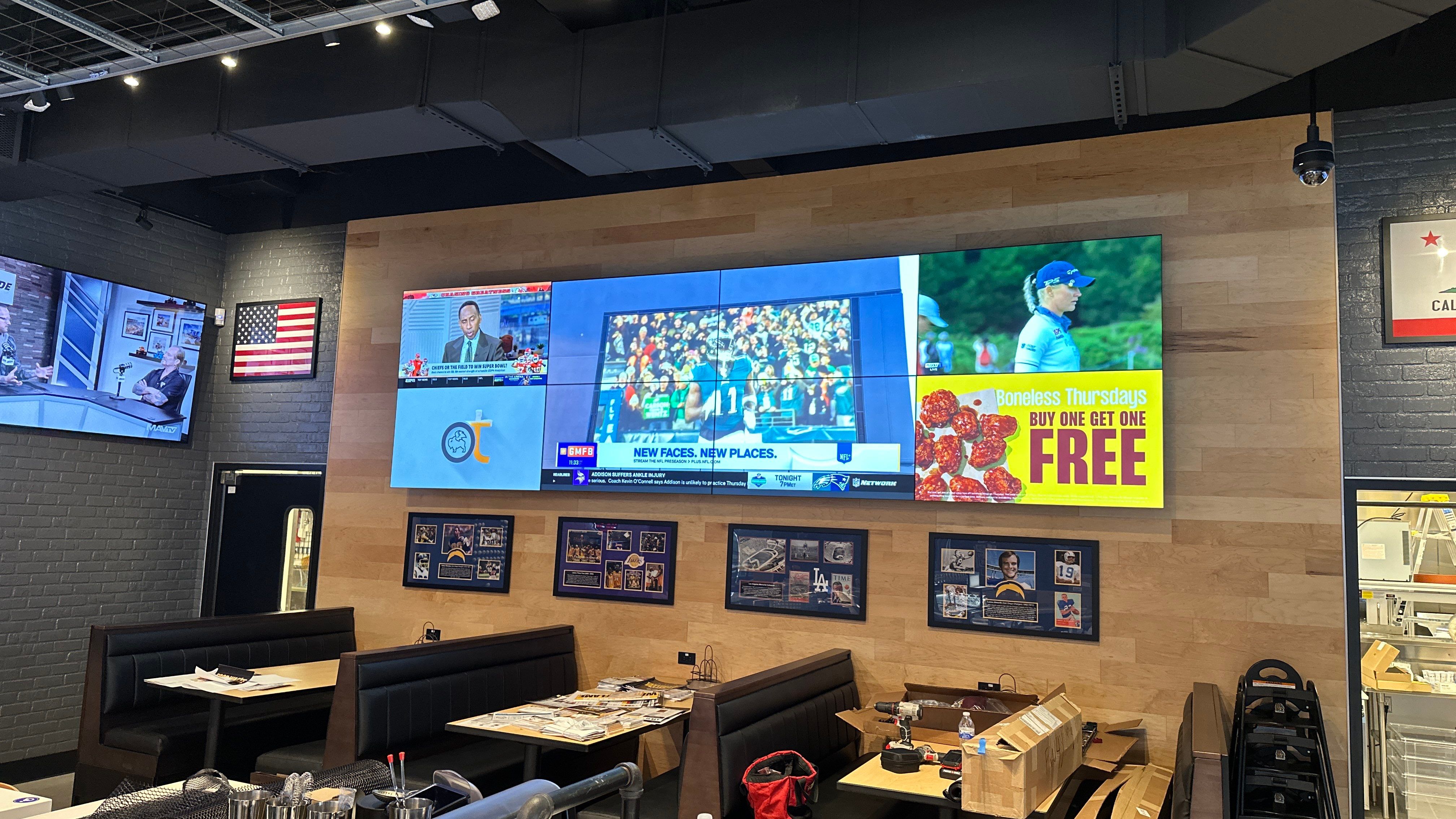 Large Sports bar install by AVSi