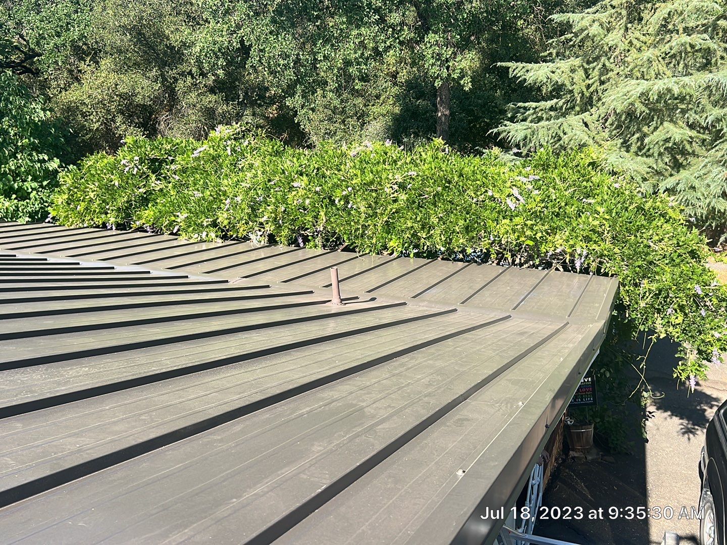 Metal roofing installation using ASC Standing Seam metal by Straight Edge Roofing Inc
