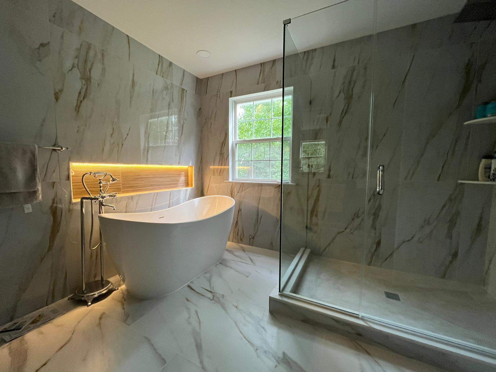 Bathroom Remodel using Tile by Home Concepts Construction