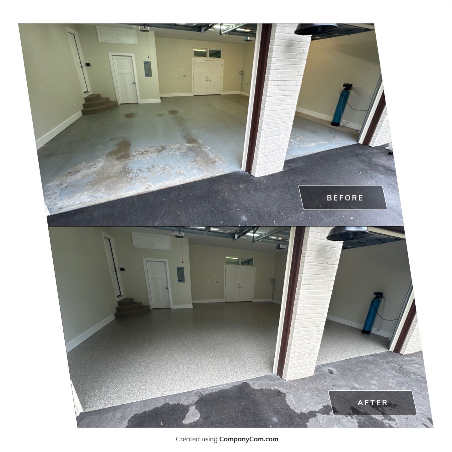 Garage and Sidewalk Project in Keystone Heights, FL in Pebble Beach by Cross Creek Concrete Coatings