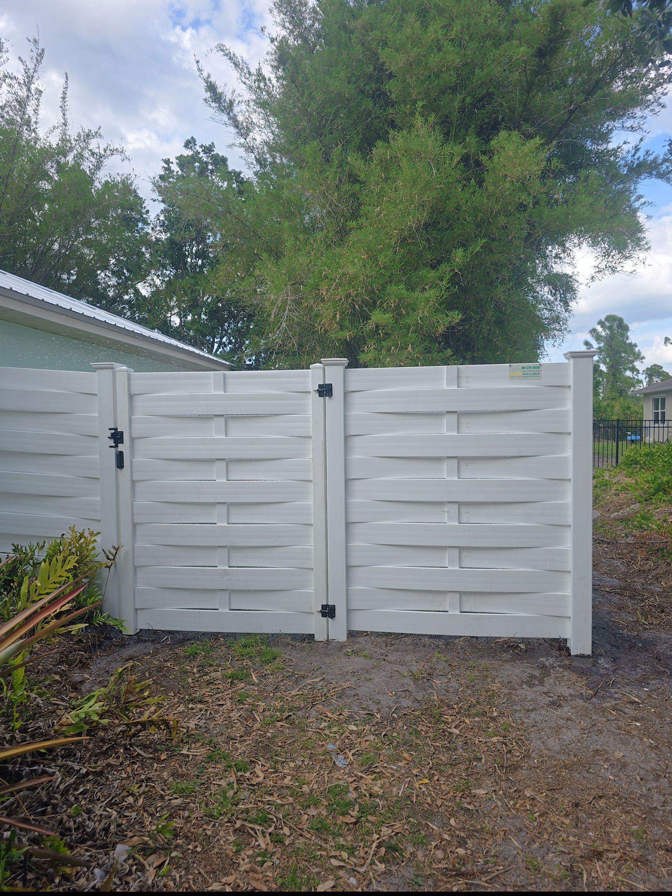 Horizontal Basketweave Fence in North Port by True Fence LLC