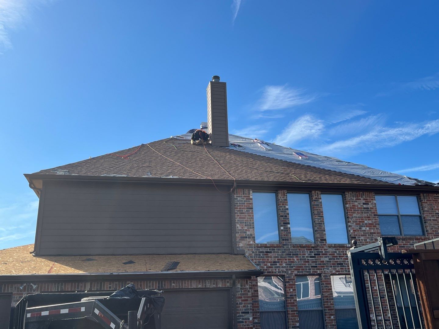 Storm Roof Damage Replacement in Frisco by First United Roofing & Construction