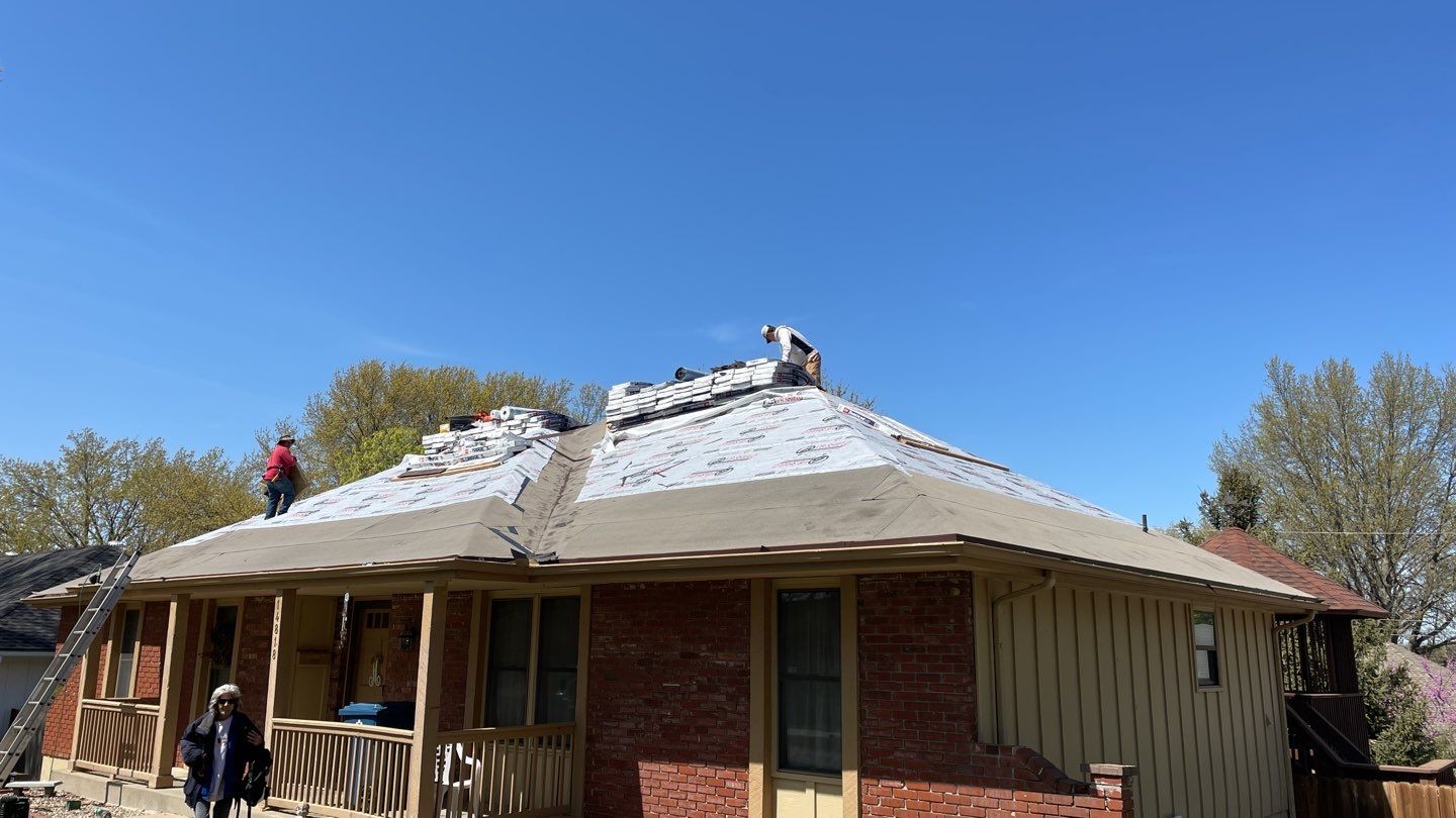 Residential Roofing Installation and adding our Premium Point  by EEC  Windows, Siding & Roofing 