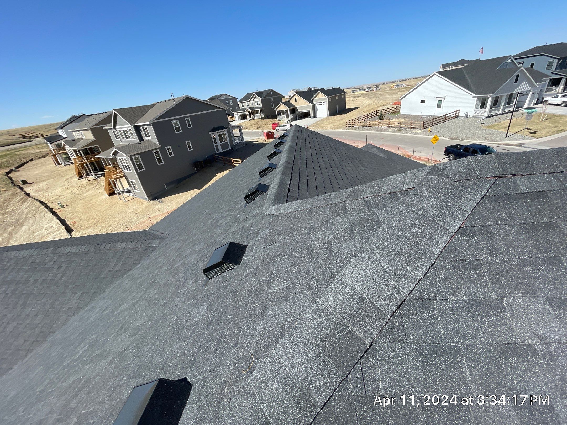Residential Roofing Installation using Atlas Pinnacle Impact Black Shadow by Blue Peaks Roofing LLC 
