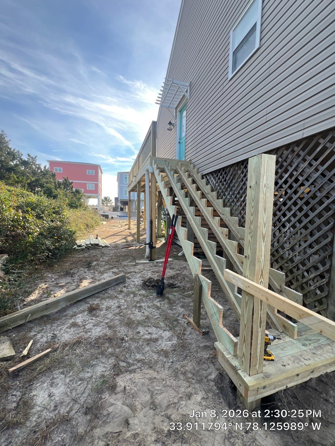 Deck Construction in Oak Island, NC | Coastal Outdoor Living Project by RGR Construction and Roofing, LLC