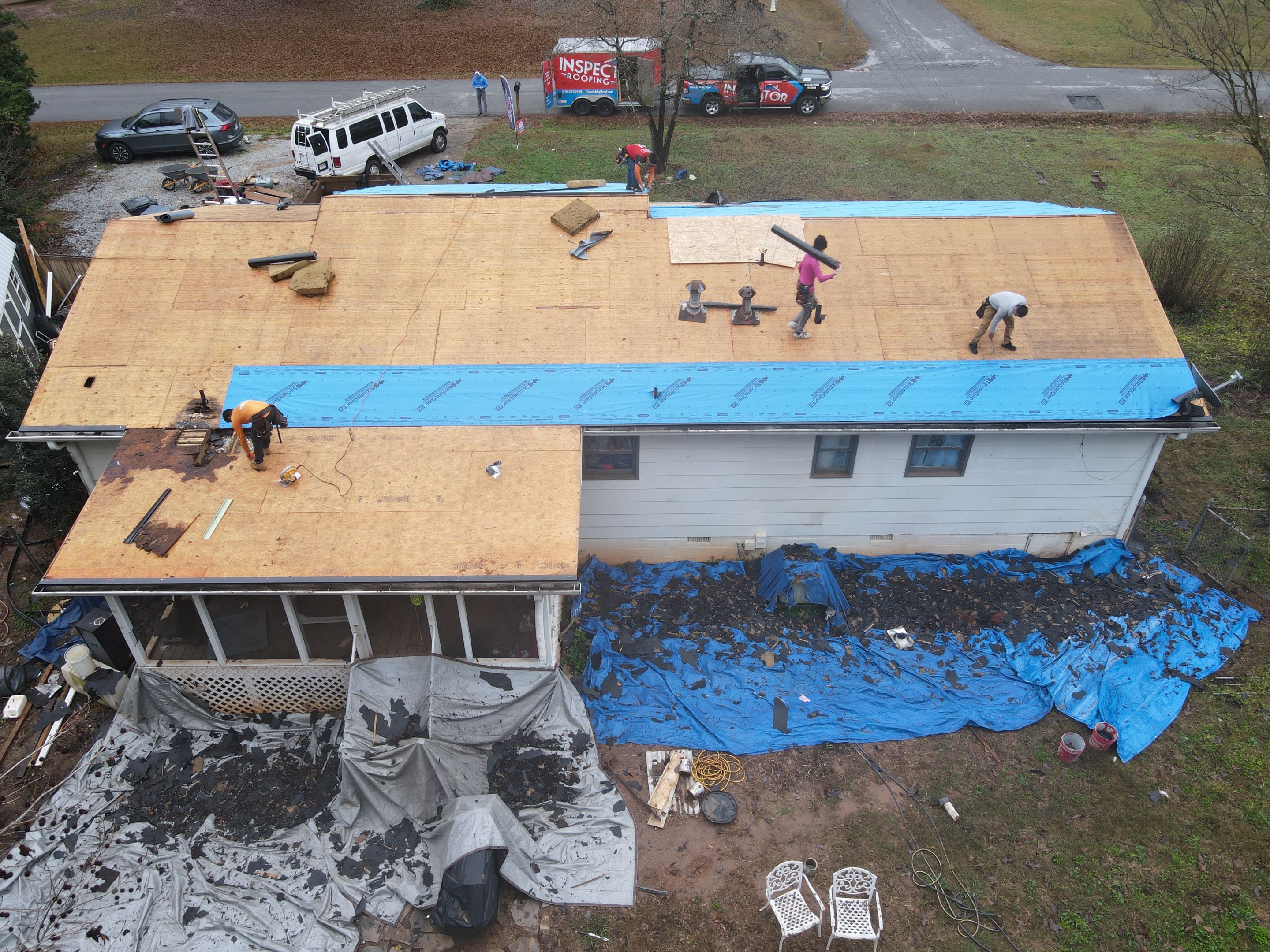 Residential Roofing Installation using Owens Corning by Inspector Roofing and Restoration