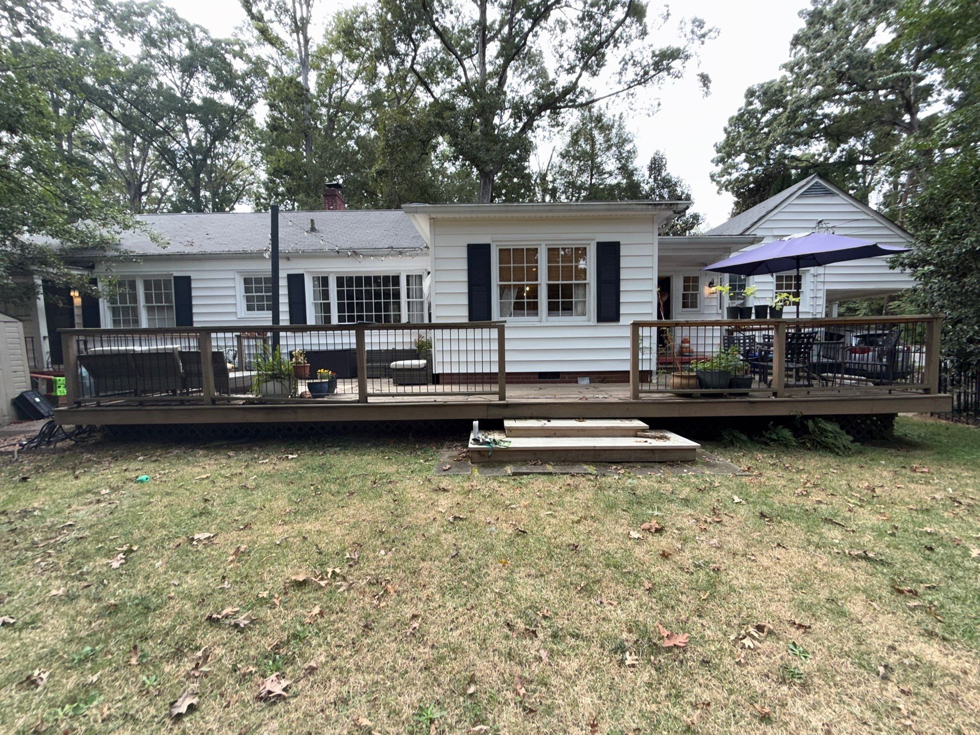Atlanta, GA Deck Rebuild using Trex Enhance Natural Series and Steel Railing by Nelson Exteriors
