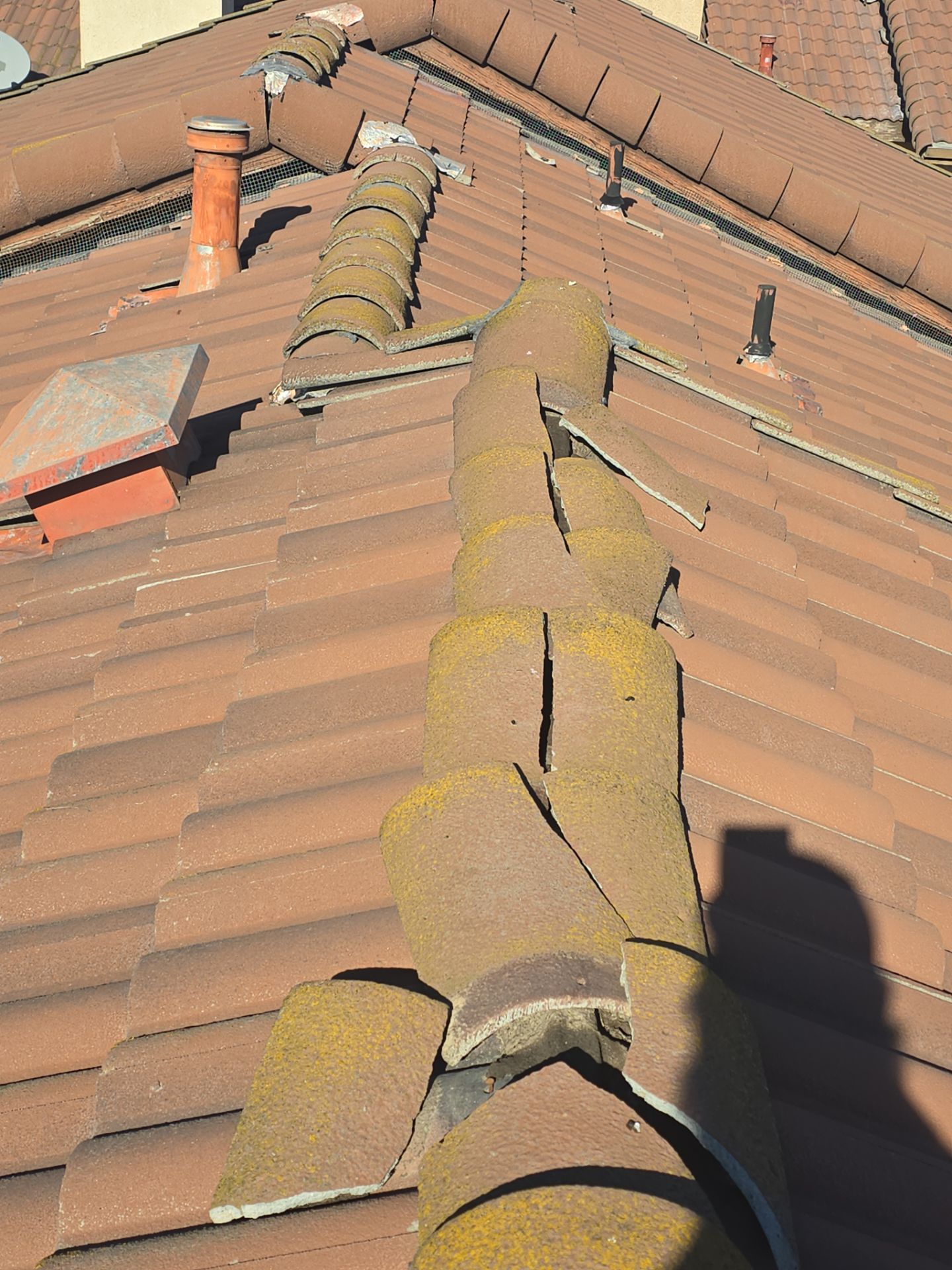 Tile Roof repair by Grandmark Service Company