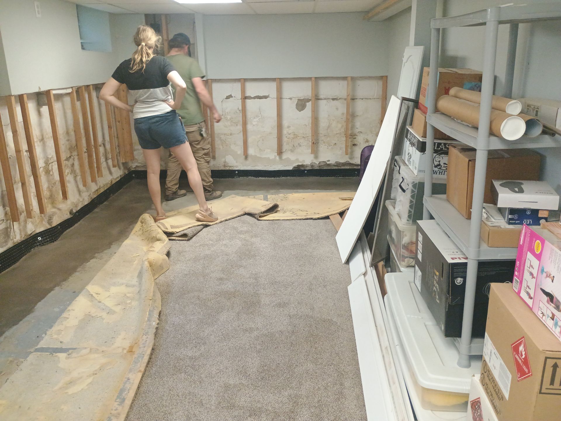 Interior Drain Tile Installation in South Minneapolis by Waterproofing Northeast