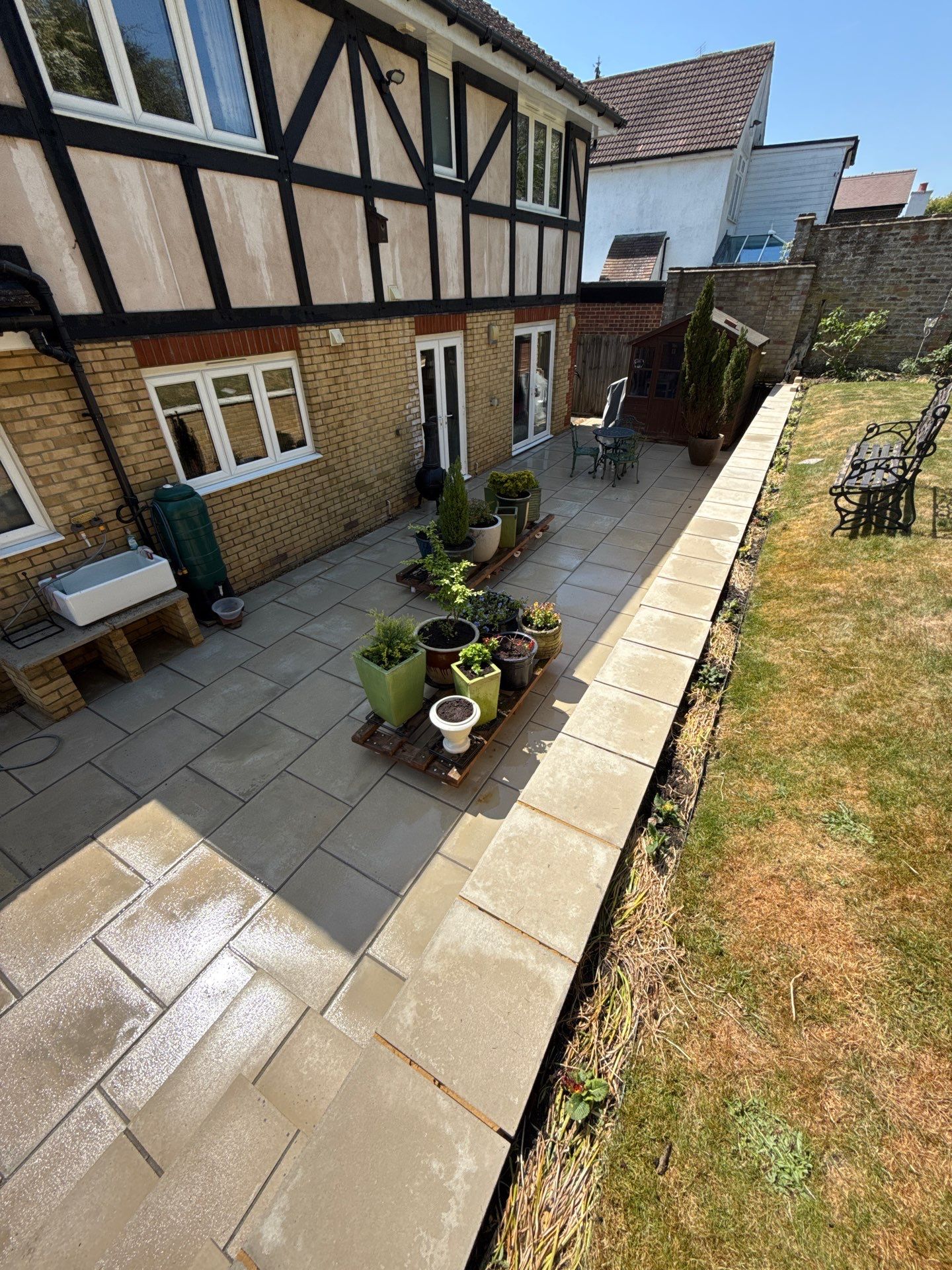 Patio and Render Clean using Honda 21lt High Pressure Machine by Ges Exterior Cleaning ltd