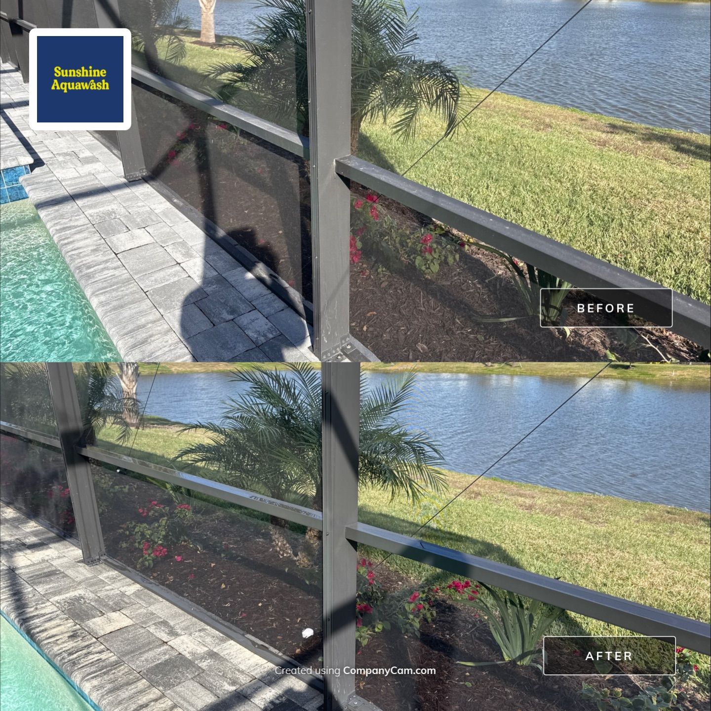 Pool Cage Screen Enclosure Cleaning in Canoe Creek – Parrish, FL by Sunshine AquaWash