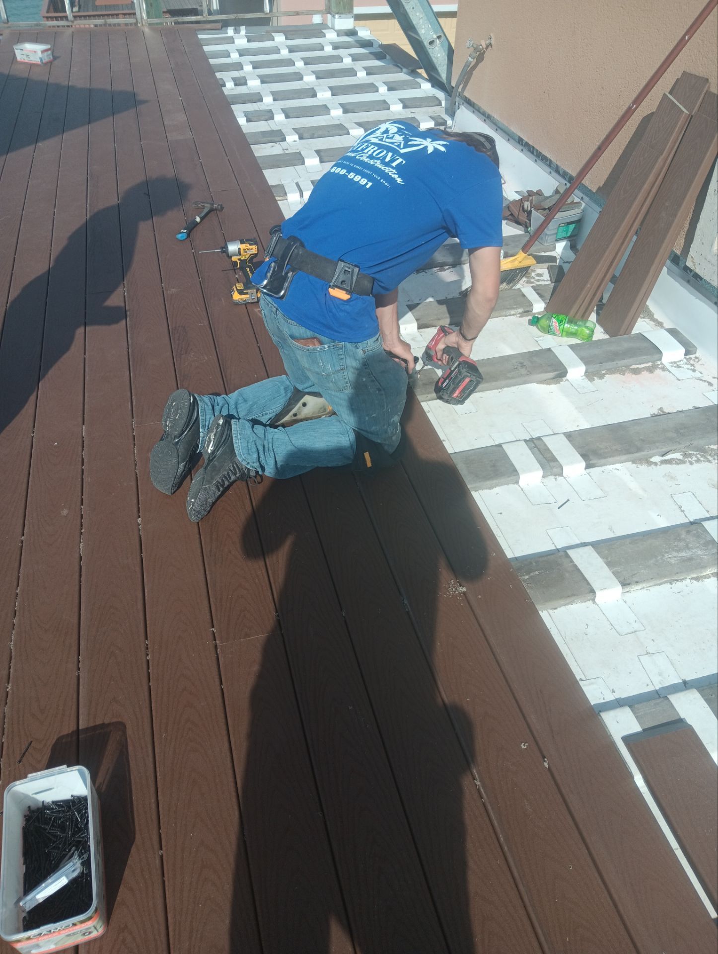 Walk Out Patio Cover by Bayfront Roofing and Construction