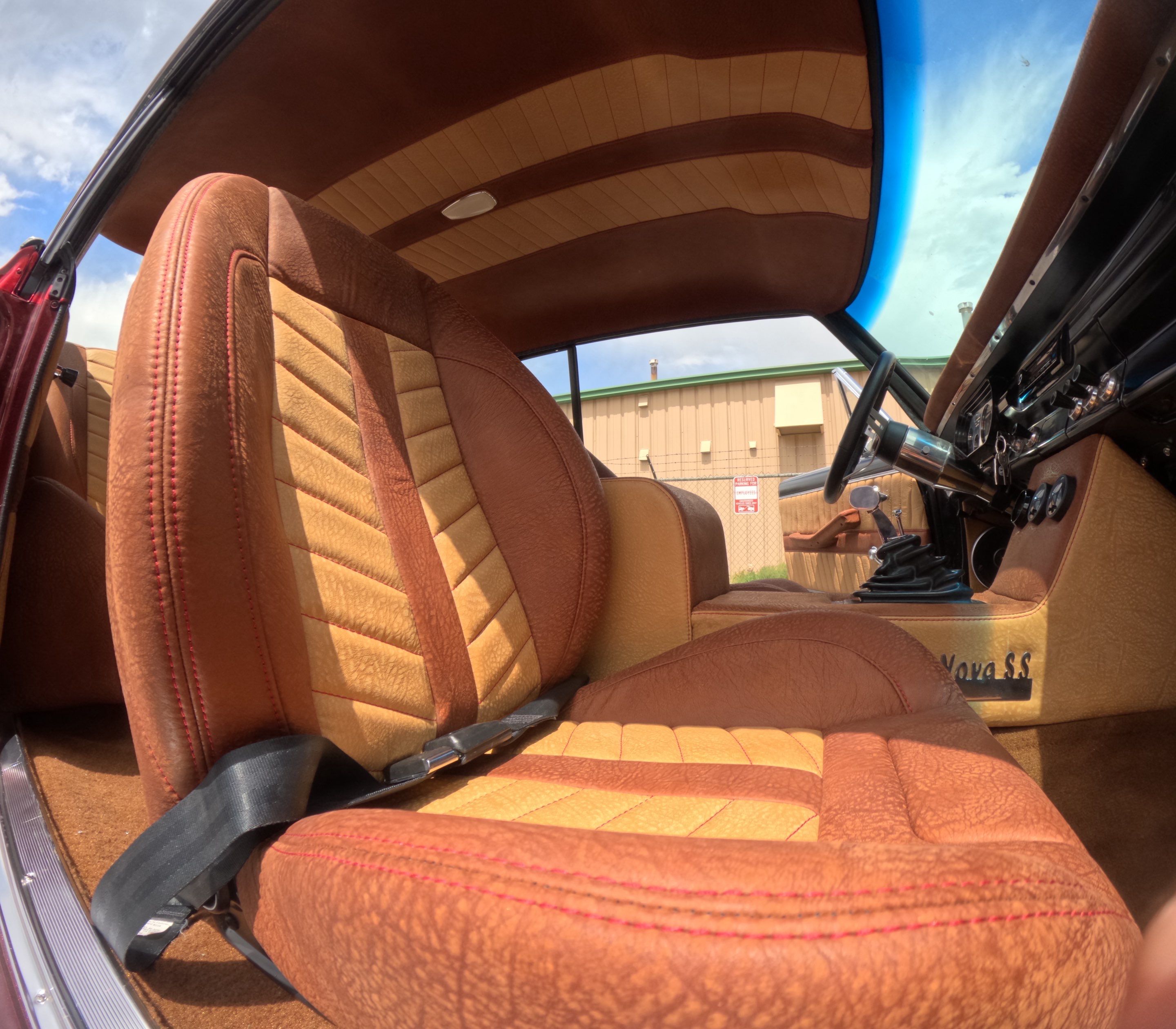 1963 Nova SS Custom Leather Interior  by Rocky Mountain Upholstery Co
