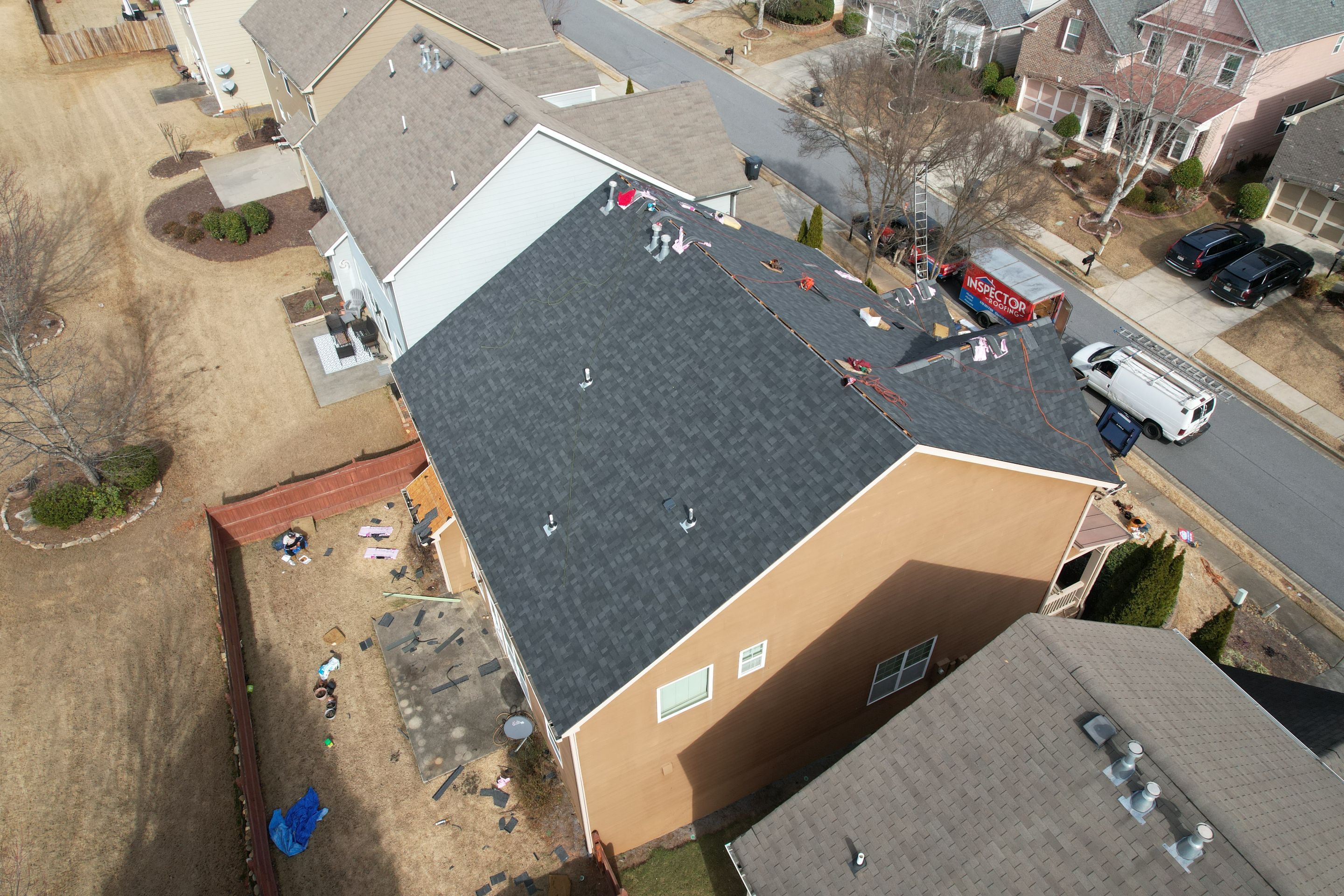 Residential Roofing Installation using Owens Corning by Inspector Roofing and Restoration