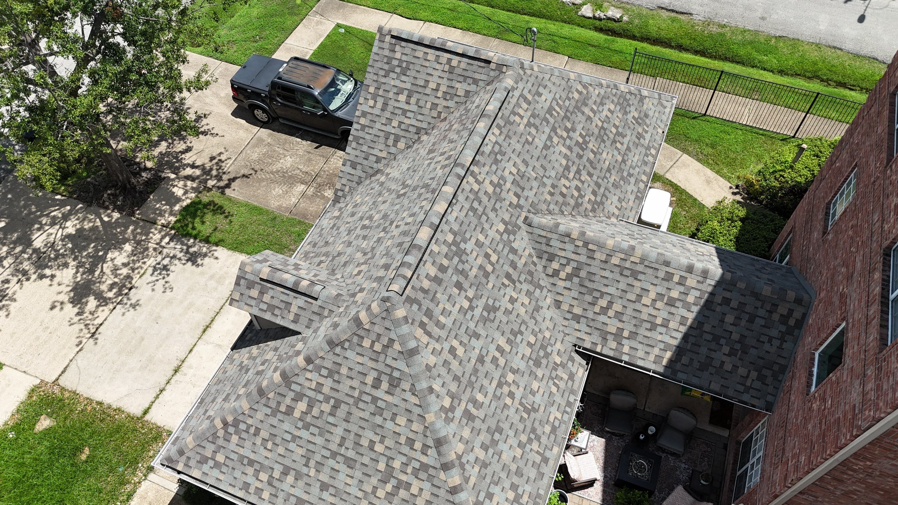 Residential Roofing Installation on a Highrise Duplex using IKO Dynasty by Core Four Roofing
