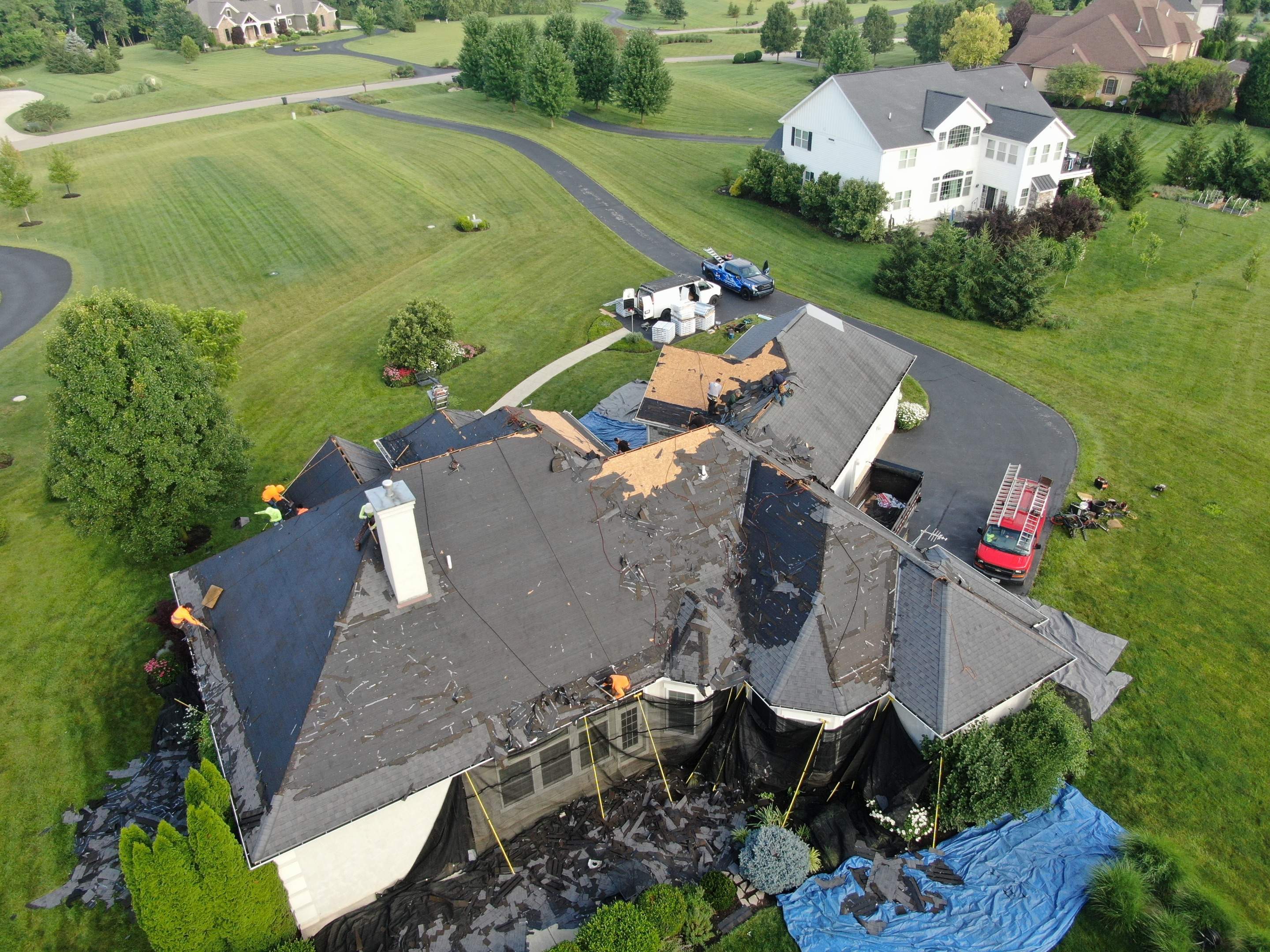 Residential Roofing Installation using Atlas Pinnacle Black Shingles by 614 Exteriors