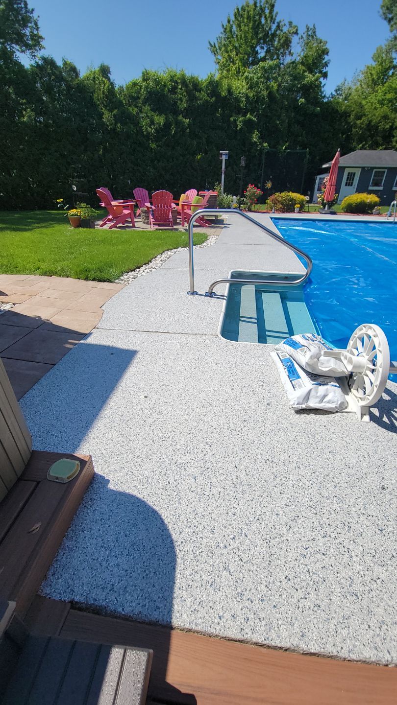 Pool Deck in Worcester, MA by Symphony Concrete Coatings