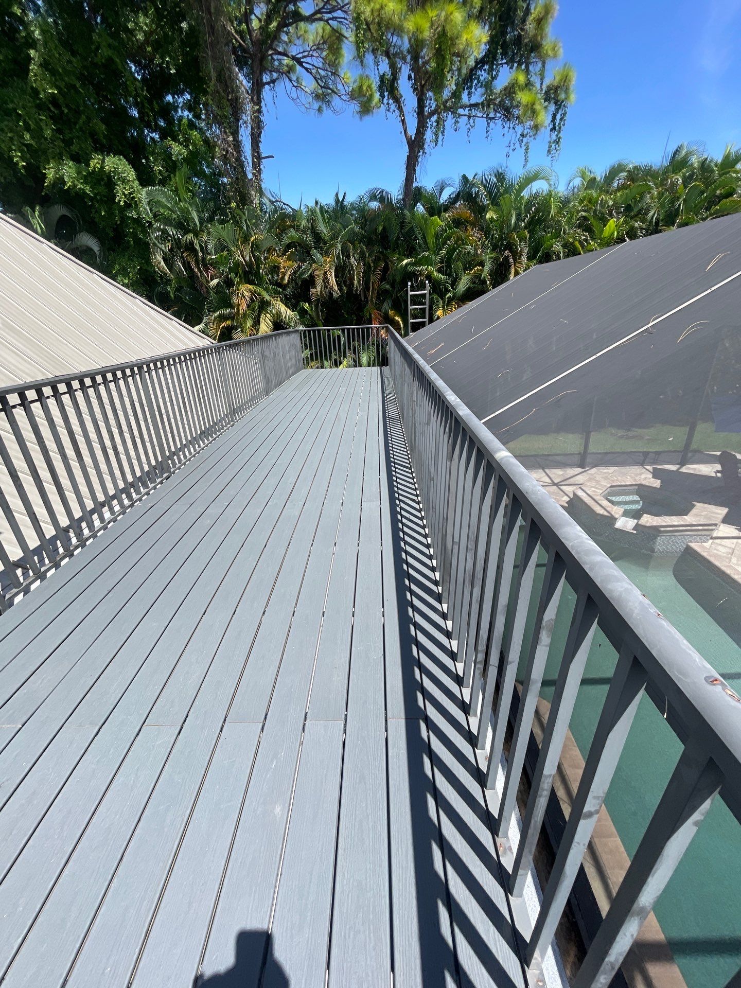 TPO Membrane- Trex Deck in Clam Shell color Balcony by Durabilis Roofing INC