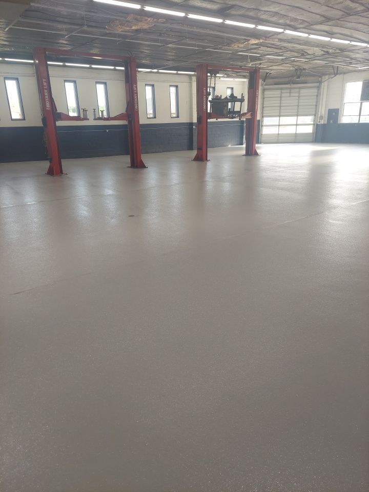 Commercial Interior Coating Installation with a Solid Color by Copperhead Coatings