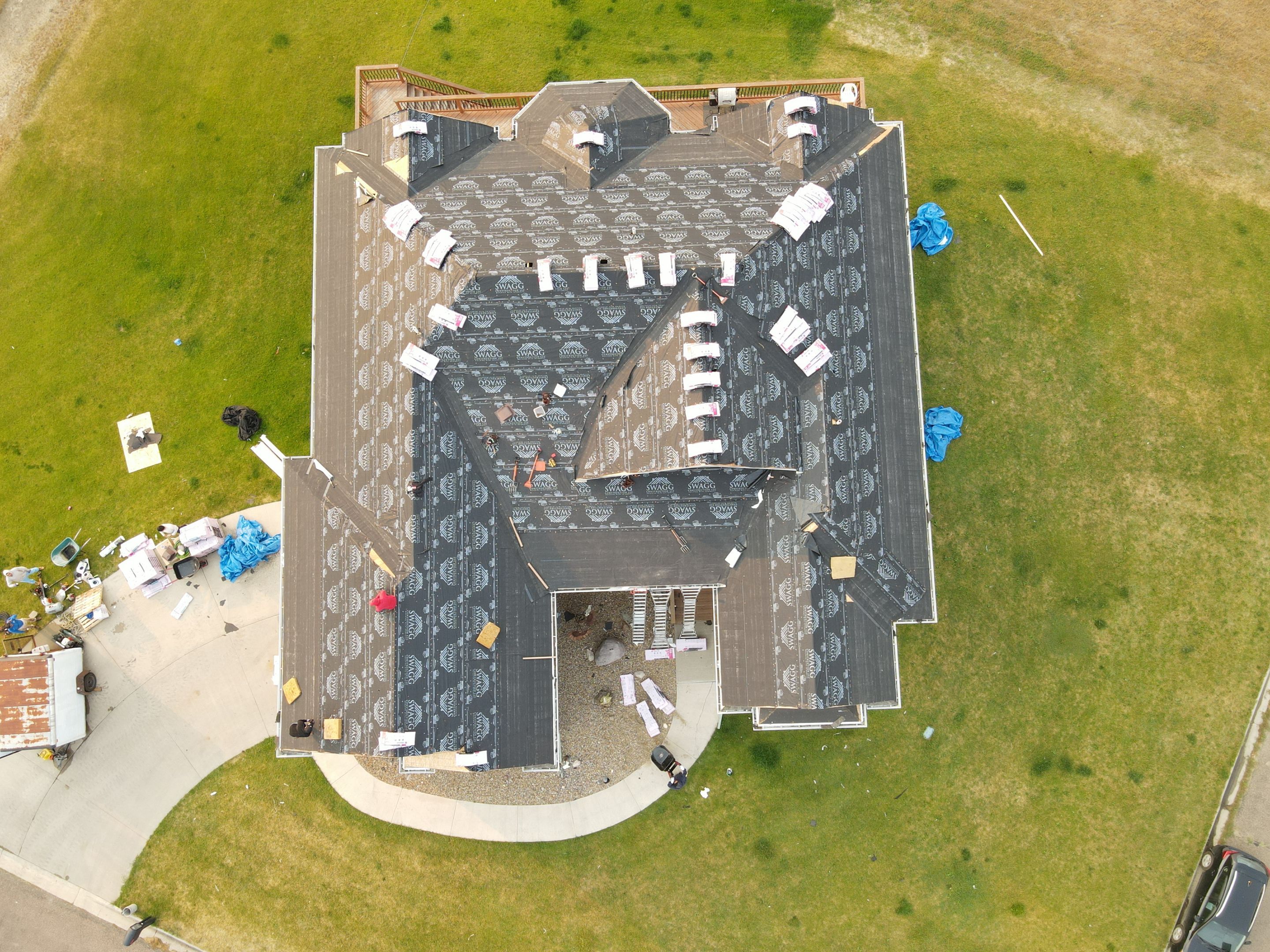 Residential Roofing Installation using GAF Shingles in Havre, MT by swagg construction