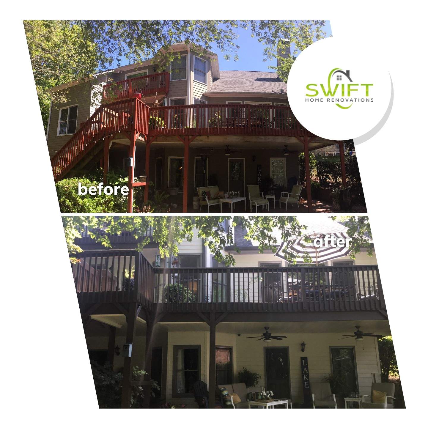 Comprehensive Exterior Painting and Deck Restoration in Canton by Swift Home Renovations