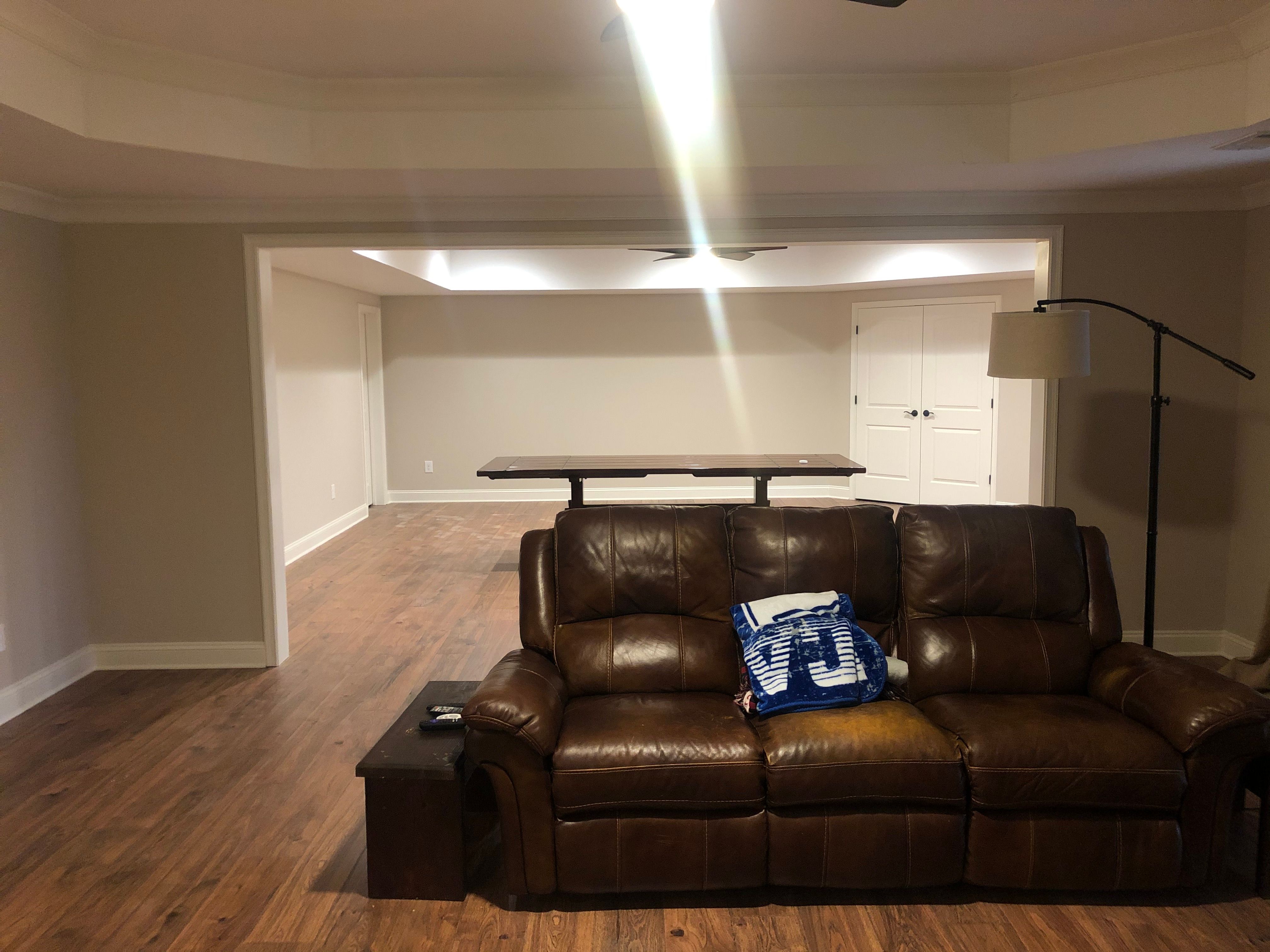 Comprehensive Basement Finishing Featuring Custom Tray Ceilings in Canton by Swift Home Renovations