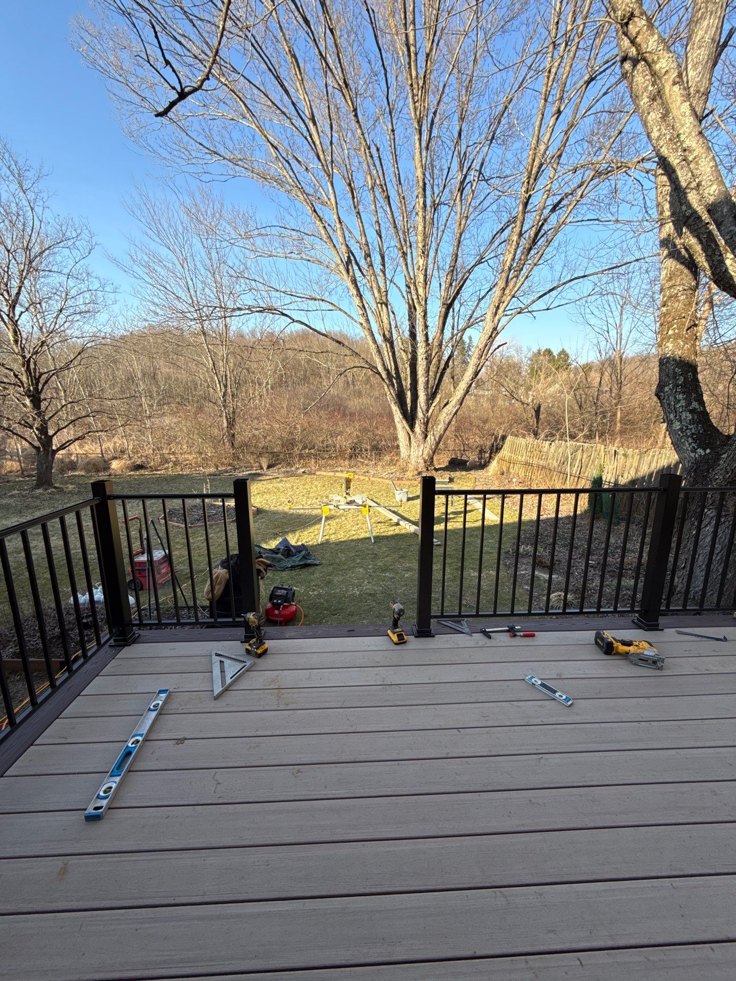 Deck and door install by Cousins Roofing Siding & Decks