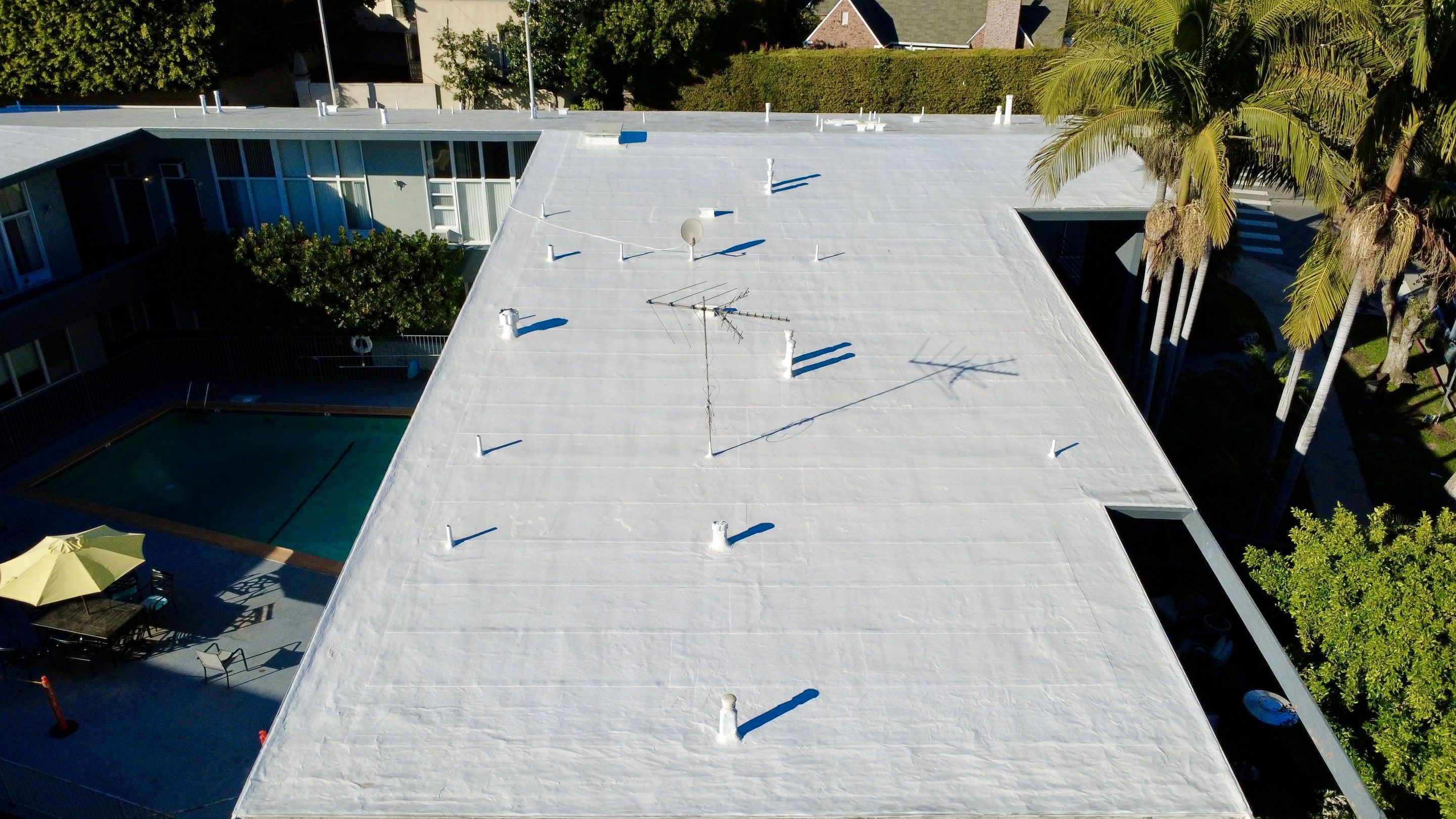Silicone Coating - Apartment Building, West Hollywood by Hull Brothers Roofing