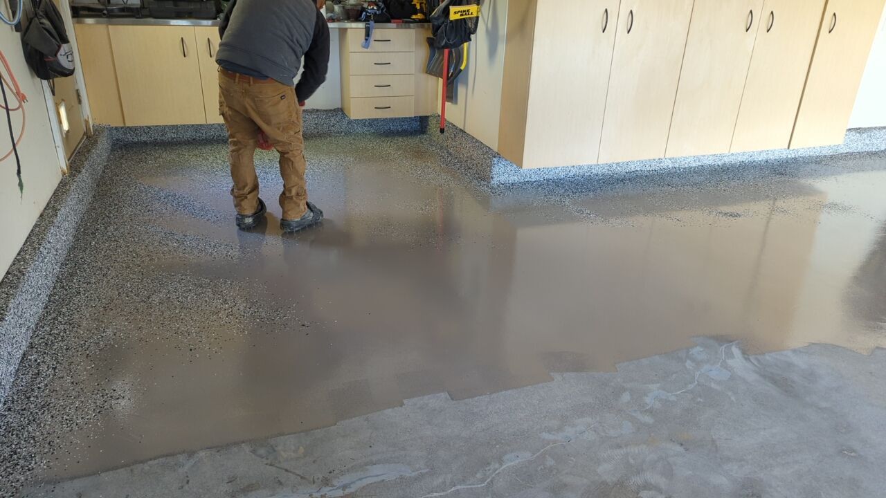 Garage using Domino  by Select Painting, Coatings & Garage Cabinets