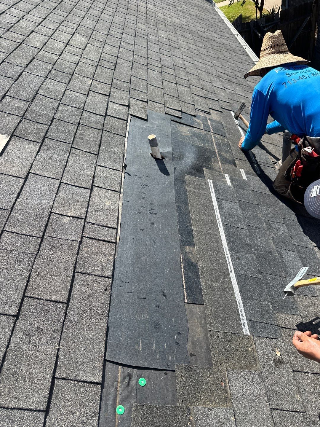 Hail Damage using Owen's Corning Duration (Lifetime) Shingles by Roof Repair Company
