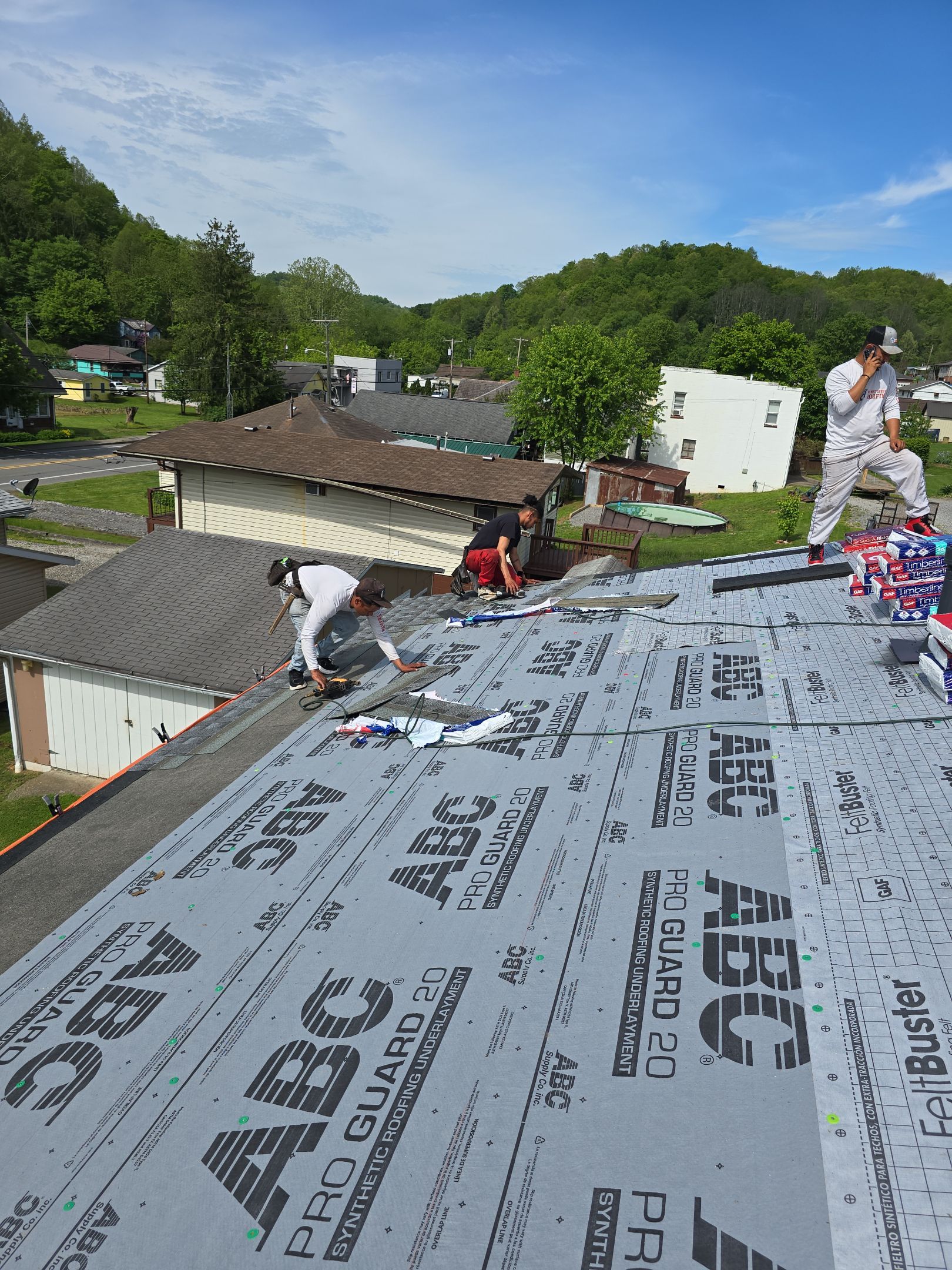 Residential Roofing Installation using GAF Timberline HDZ Pewter Gray by Rainstoppers Roofing