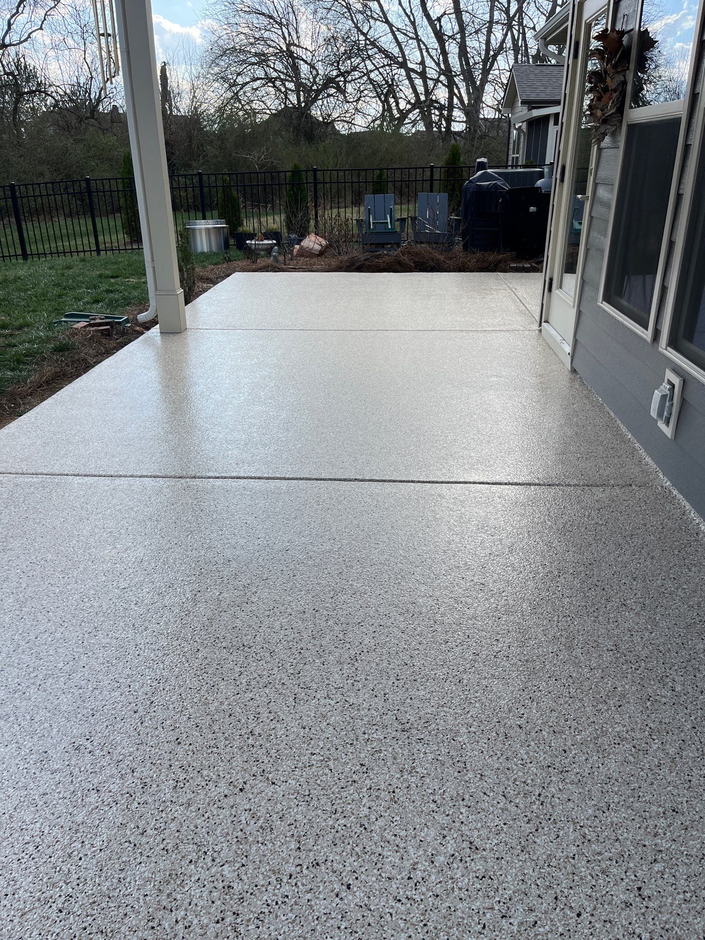 Patio Floor Coating using Shoreline by My Garage Floor Guys