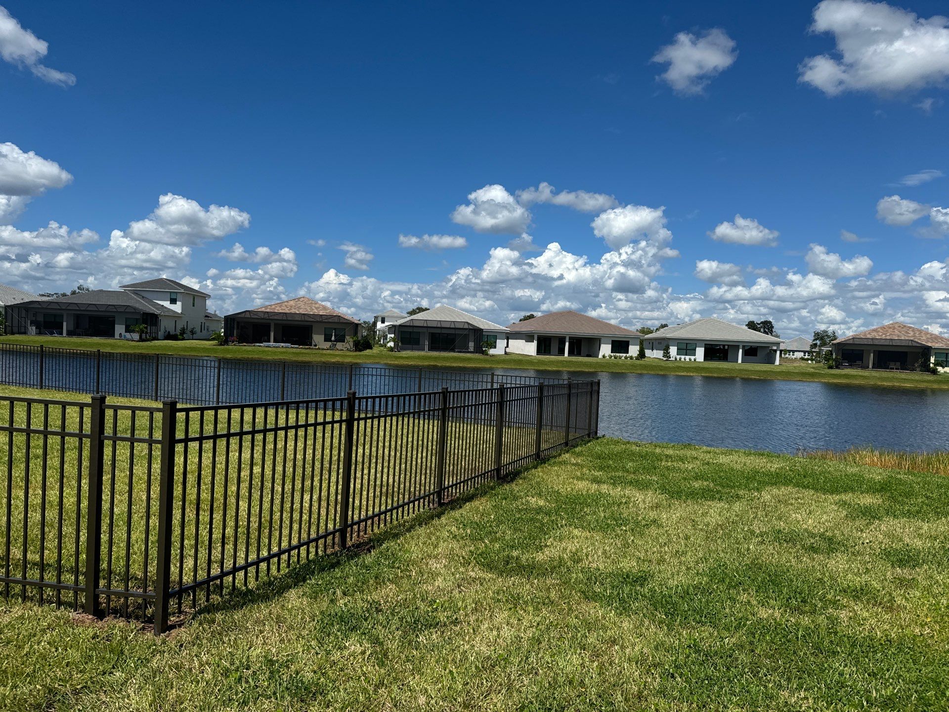 Aluminum Fence Installation using 4Ft Bronze 3 Rail Aluminum Fence by Asap fence and gates, LLC