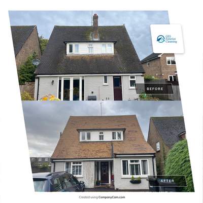 Roof Clean - Biocide Treatment using Honda 15lpm Low Pressure Washing Machine
