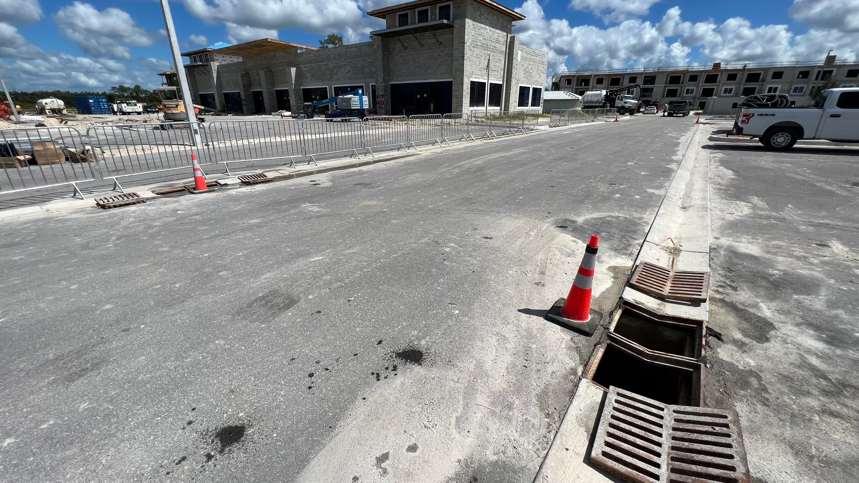 New Construction Storm Drain System Cleaning by APS Power & Water