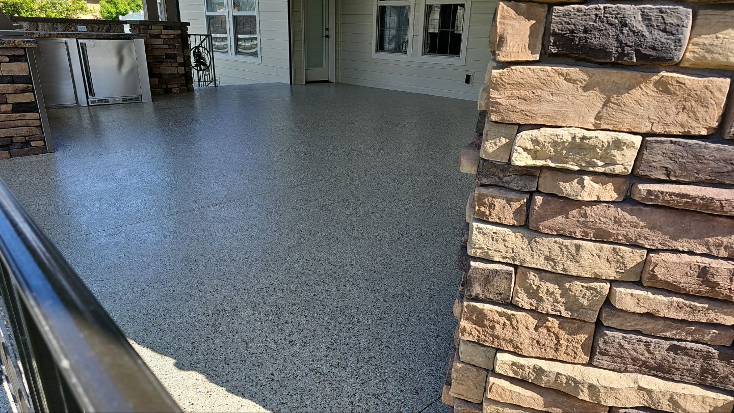 Patio Transformation using Driftwood by Croc Coatings, LLC