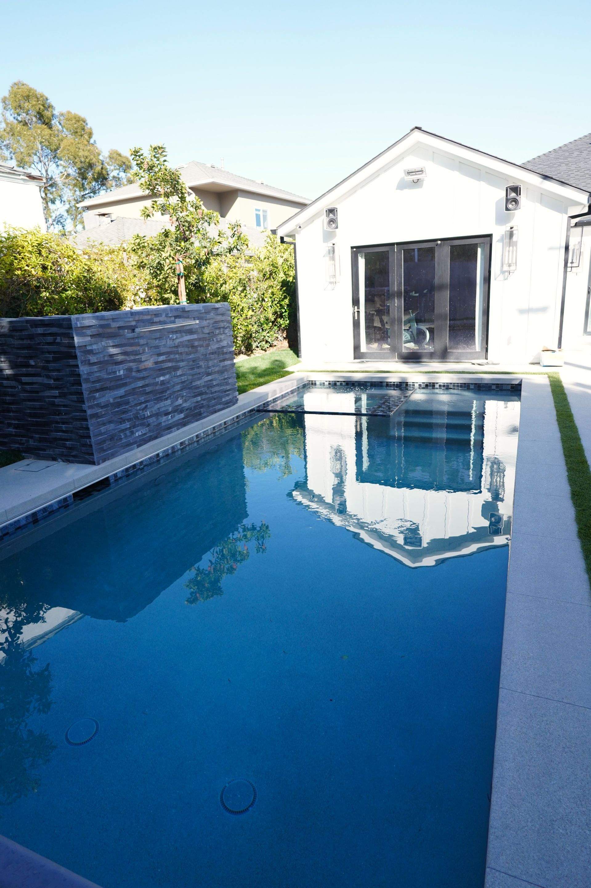 Pool & Spa With Raised Wall & Automatic Cover by Lax Home Inc 