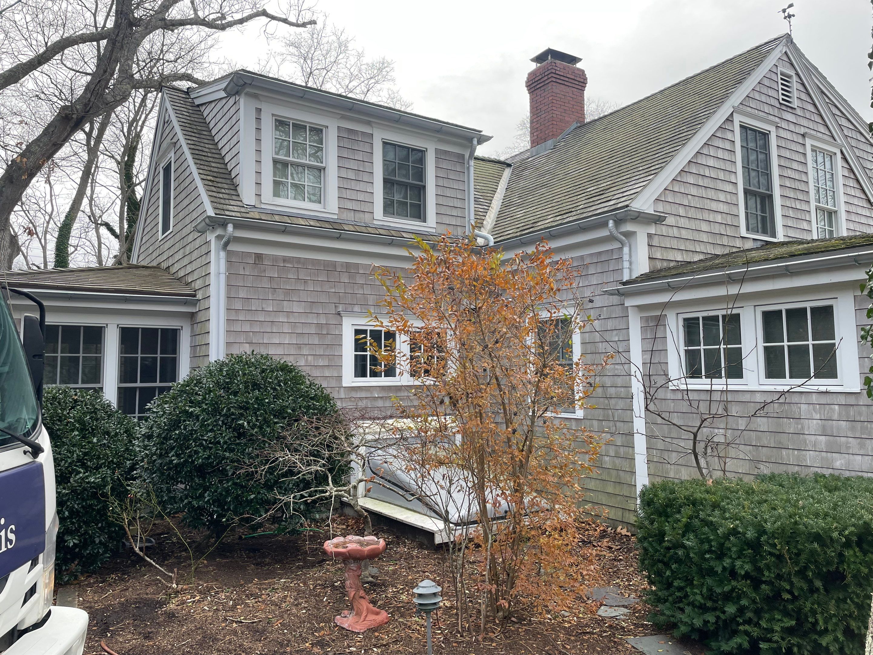 Gutter Installation using 5" Halfround Galvalume Gutter in Truro, MA. by Gutter Pro Enterprises