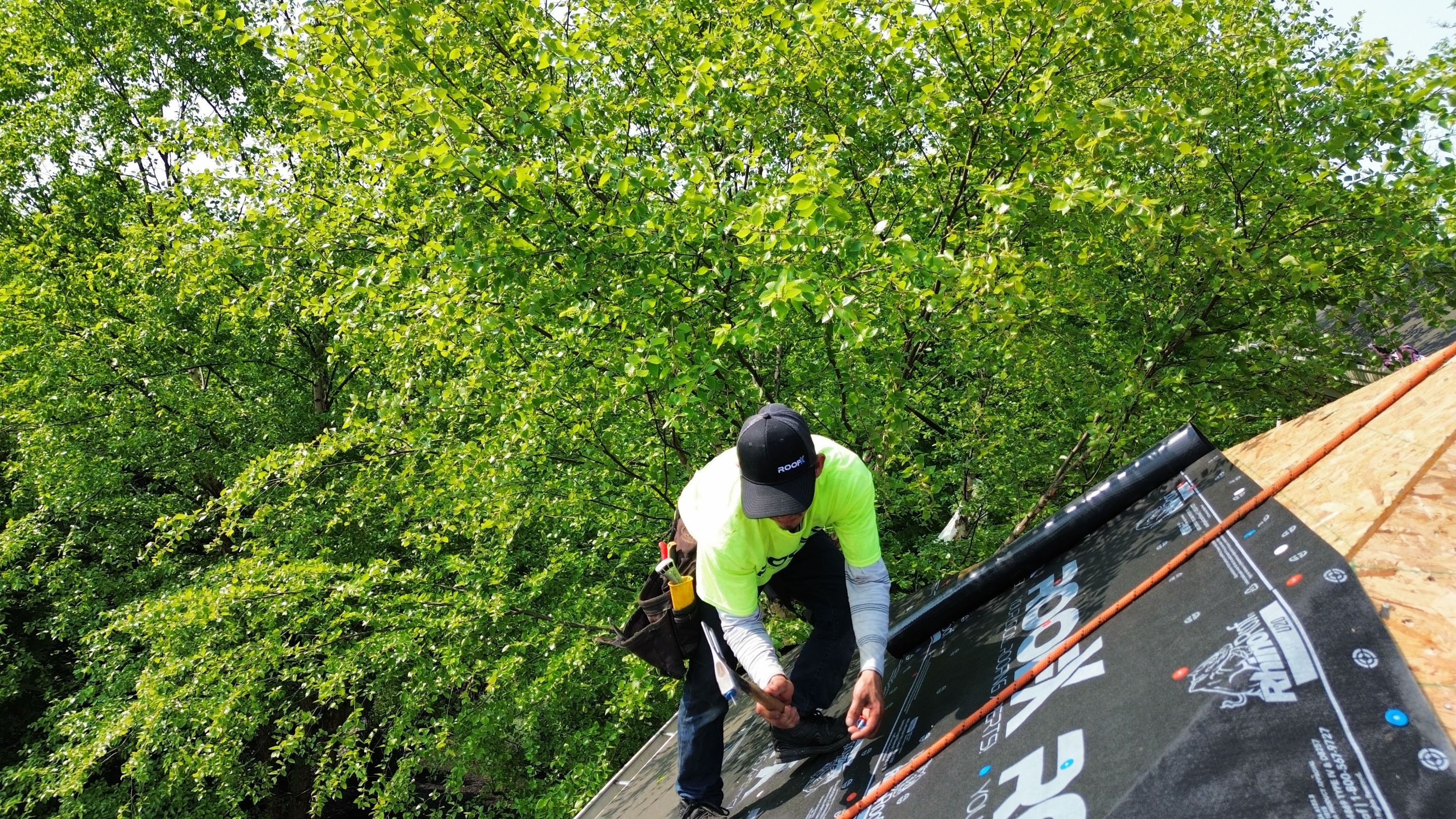 Residential Roofing Installation using Duration Series Shingles - Colonial Slate by RoofX 