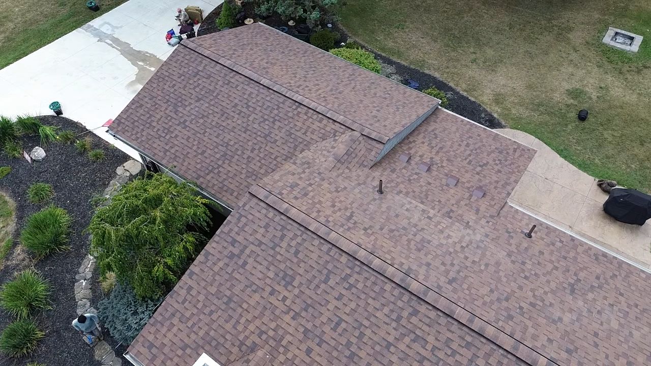 Atlas Pinnacle, Color, Burnt Hickory, Drip Edge, Color, Royal Brown by Eagle Eye Roofing