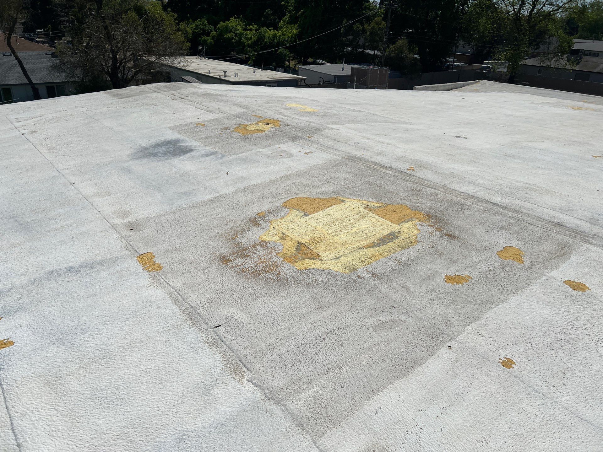 Foam Refurbish using Conklin Benchmark/PUMA XL coatings and spray foam by Straight Edge Roofing Inc