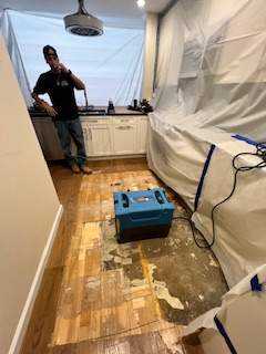 Water Damage from next door unit by Newhouse Restoration