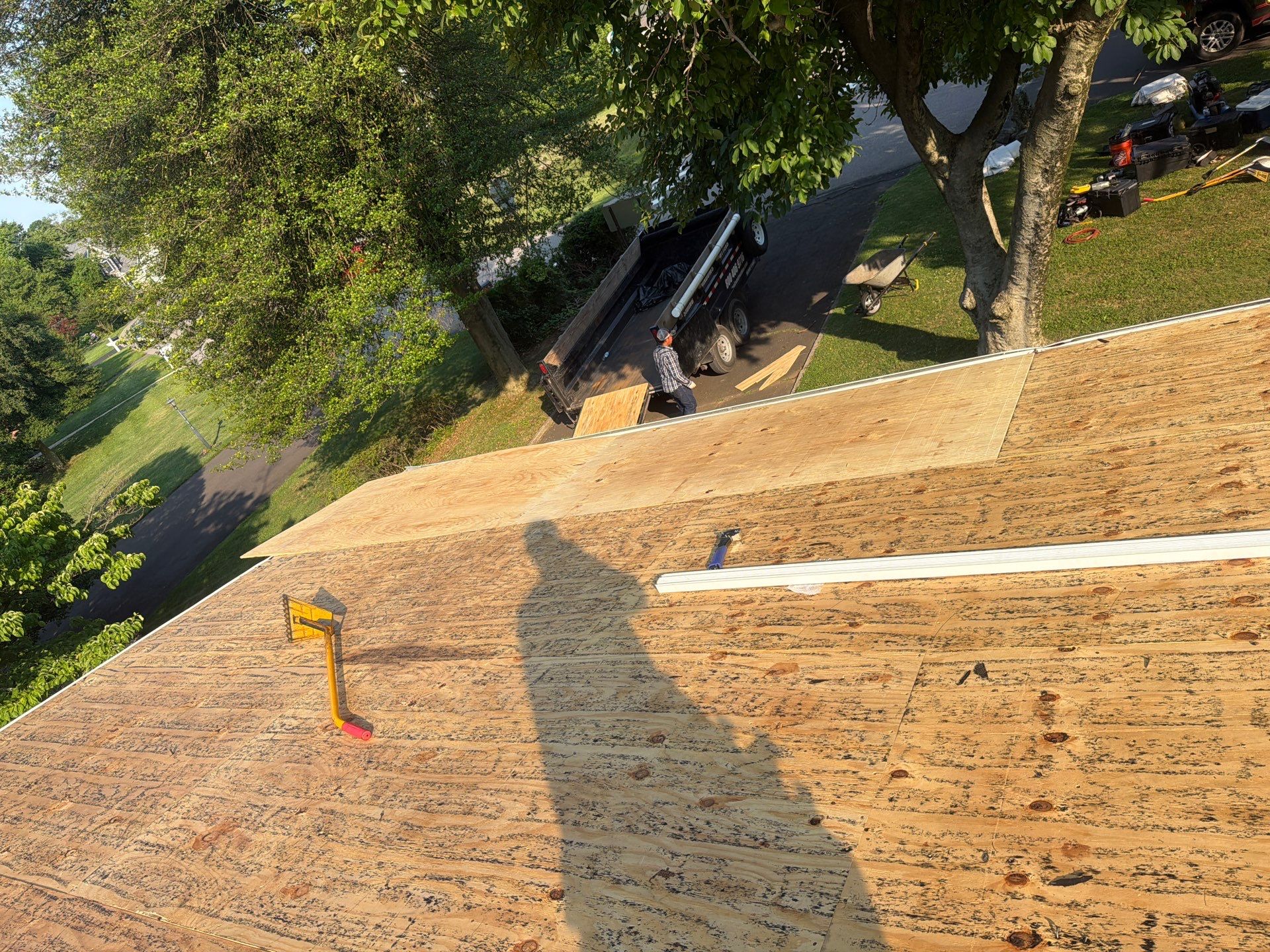 Full Asphalt Shingle Roof Replacement and Decking Repair in Trevose by Stofan Construction LLC