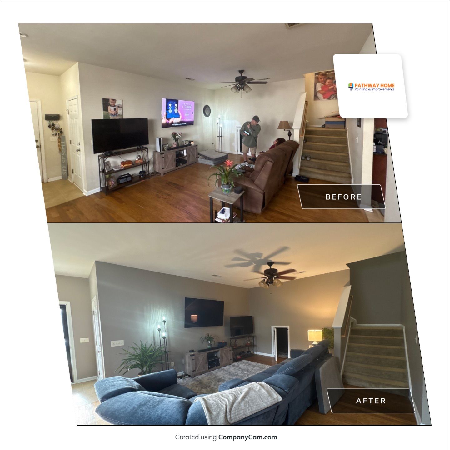 Transformation Complete for Paul & Vickie’s Home by Pathway Home Painting & Improvements