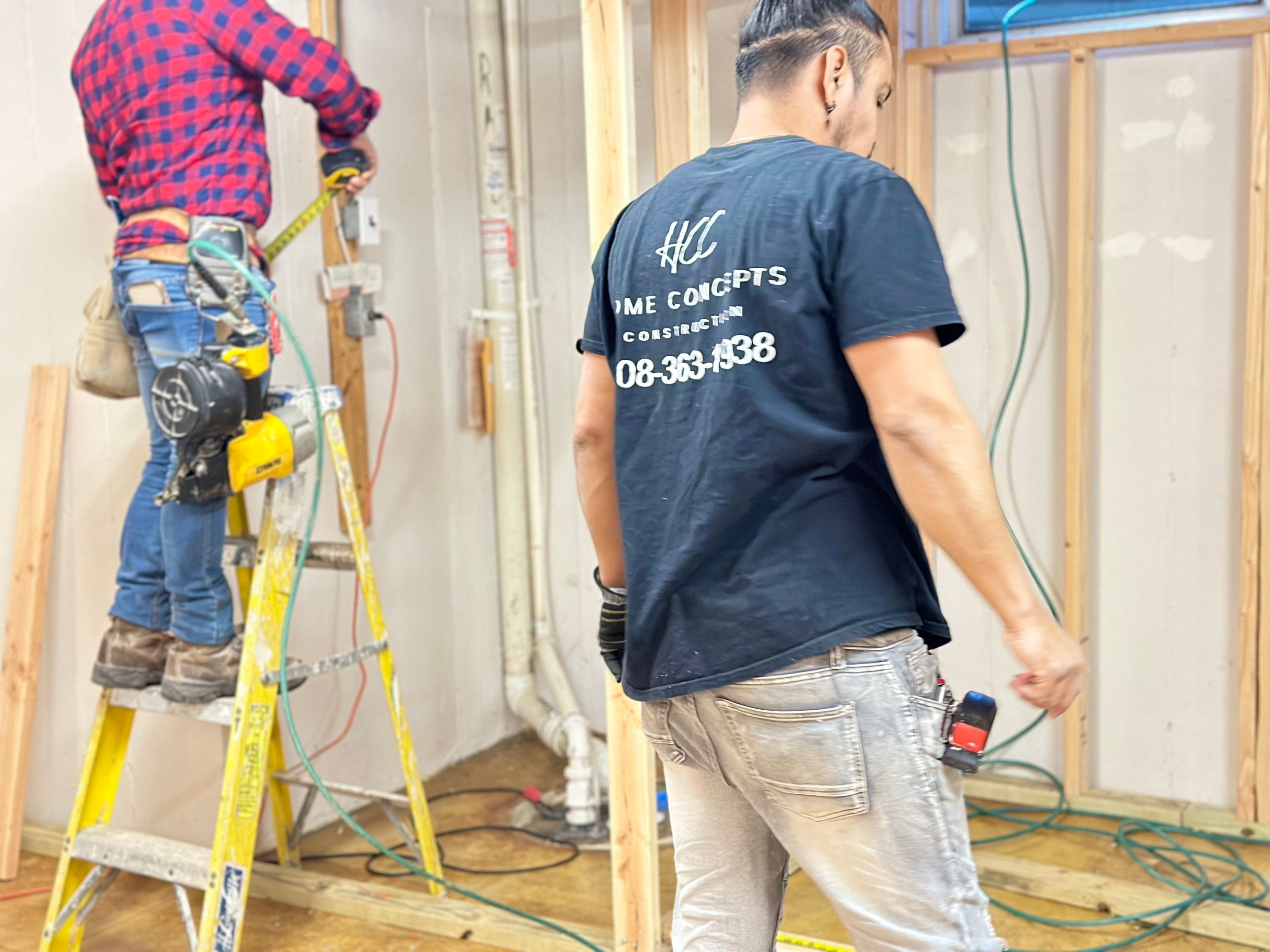 Basement Remodel using Wood by Home Concepts Construction