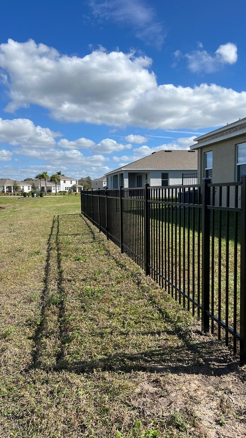 Aluminum Fence Installation using Black 3 Rail Aluminum Fence by Asap fence and gates, LLC